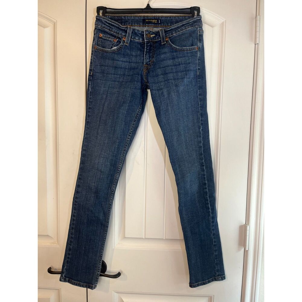 Levi's 524 Too Superlow Jeans Women's Size 5 Medium Y2K Low Rise Blue Denim